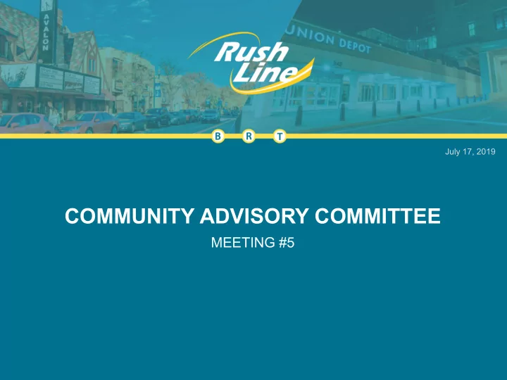 community advisory committee