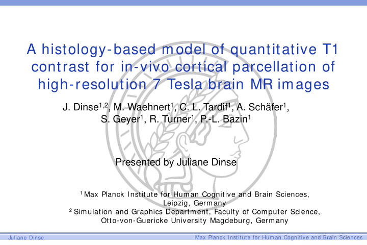 a histology based model of quantitative t1 contrast for