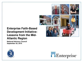 Development Initiative:  Lessons from the Mid-  Title  Atlantic Region  Date  National Advisory