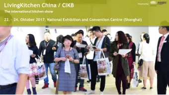 LivingKitchen China / CIKB  Powered by:  Die Muttermesse  The international kitchen show