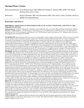 Opening Plenary Session  Welcoming Remarks: Neda Ratanawongsa, MD, MPH and Geraldine E. Menard, MD,