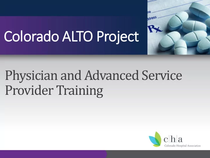 colorado alto project