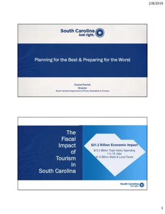 The  The  Fiscal  Fiscal  Im  Impact  pact  $21.2 Billion Economic Impact  of  of  $15.3 Billion