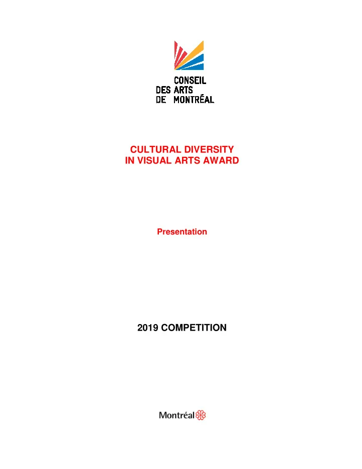 cultural diversity in visual arts award