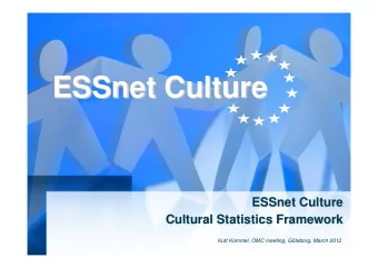 ESSnet Culture  ESSnet Culture  ESSnet Culture  ESSnet Culture  Cultural Statistics Framework