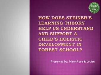 Presented by:  Mary-Rose &amp; Louise  Educational principles based on his own personal