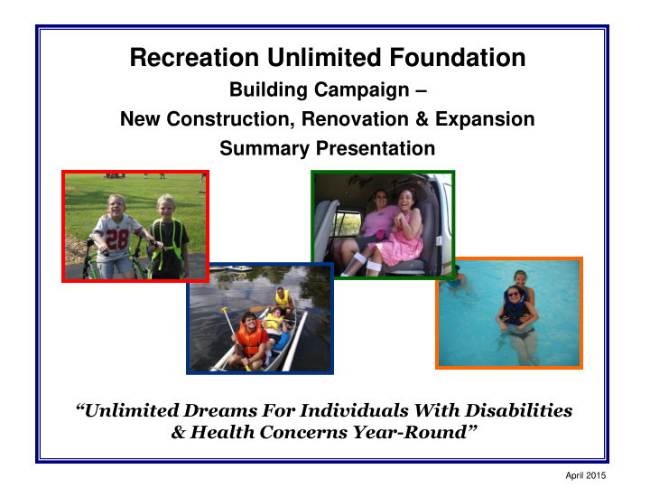 recreation unlimited foundation