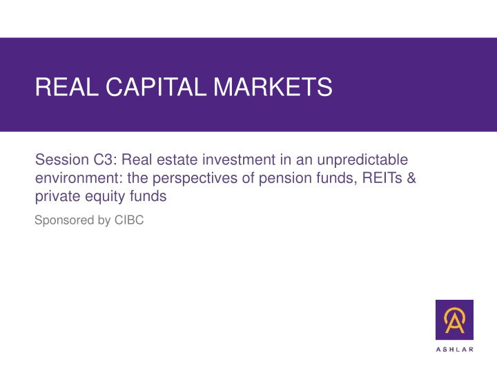 real capital markets