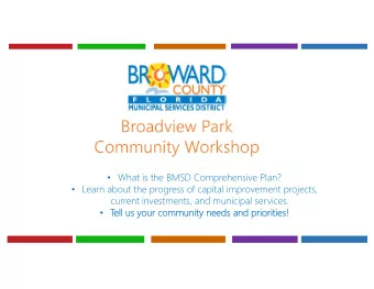 What is the BMSD Comprehensive Plan?  Learn about the progress of capital improvement