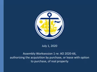 July 1, 2020  Assembly Worksession 1 re: AO 2020-66,  authorizing the acquisition by purchase, or
