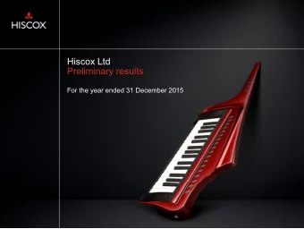Hiscox Ltd  Preliminary results  For the year ended 31 December 2015  A good year   Premium