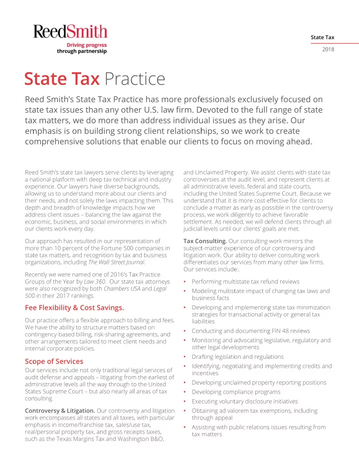 s tate tax prac ctice