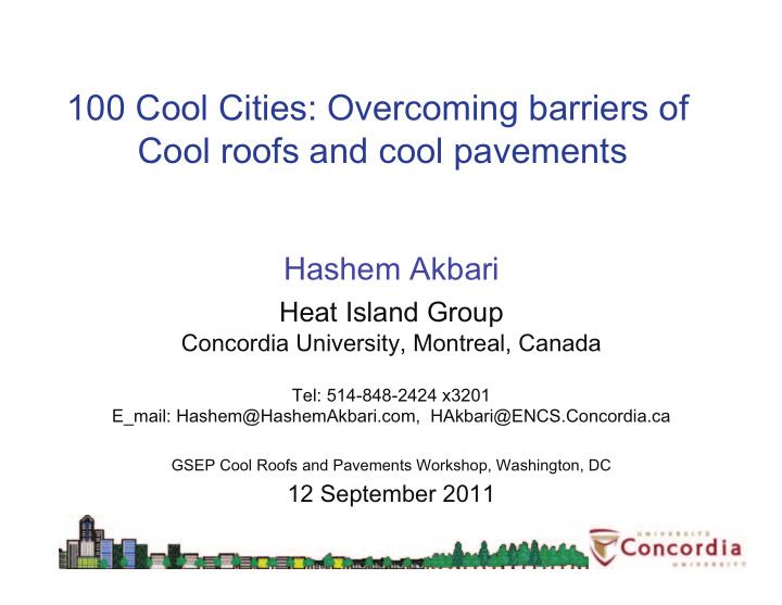 100 cool cities overcoming barriers of cool roofs and