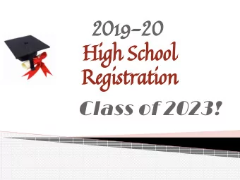 Agenda / Hopes For Tonight  Give general high school information  Graduation requirements