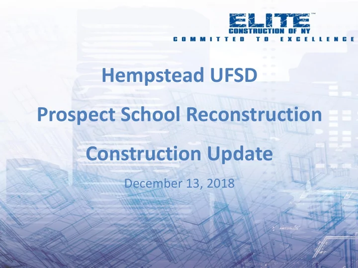 construction update
