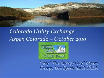 Colorado Utility Exchange Colorado Utility Exchange Aspen Colorado    October 2010 Aspen