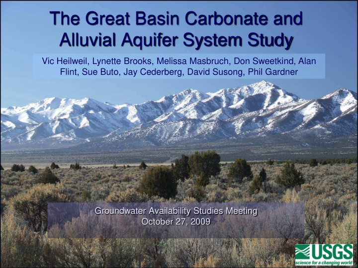 the great basin carbonate and alluvial aquifer system