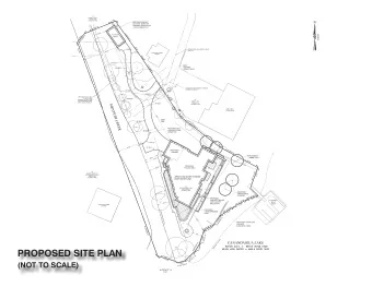 PROPOSED SITE PLAN  APPROVALS  (NOT TO SCALE)  0  25  Buildable Area  Less Than  50 Square