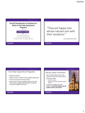 They are happy men  whose natures sort with  their vocations. 33 nd Annual Conference  on The