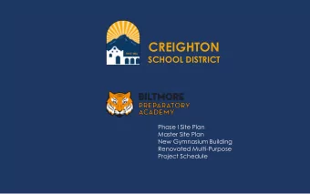CREIGHTON  SCHOOL DISTRICT  Phase I Site Plan  Master Site Plan  New Gymnasium Building  Renovated