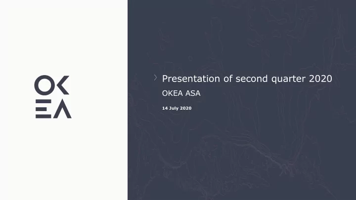 presentation of second quarter 2020