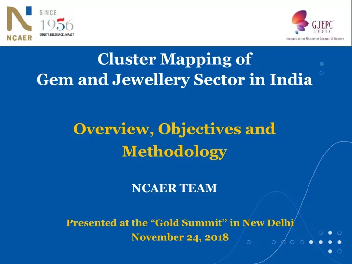gem and jewellery sector in india overview objectives and