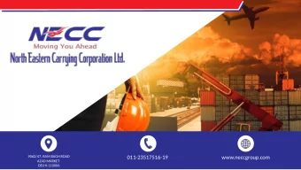 011-23517516-19  www.neccgroup.com  AZAD MARKET  DELHI-110006  Being in the top league of the