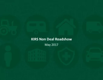 KIRS Non Deal Roadshow  May 2017  Disclaimer This presentation (the Presentation) has been