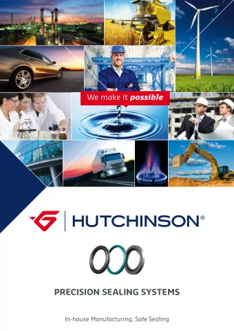 PRECISION SEALING SYSTEMS  In-house Manufacturing, Safe Sealing  HUTCHINSON GROUP  &gt; 38 000  98