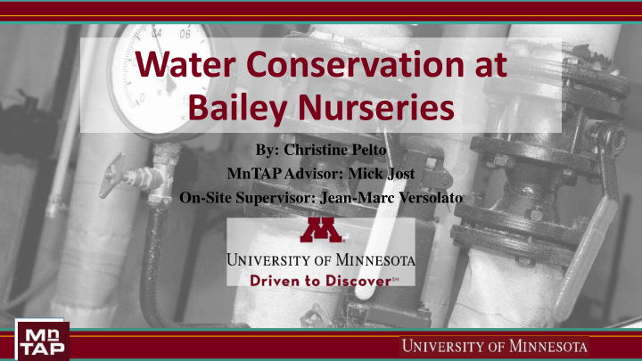 water conservation at bailey nurseries
