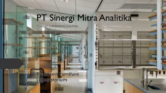 PT Sinergi Mitra Analitika  Custom Laboratory Solution  About  PT SINERGI MITRA ANALITIKA adalah