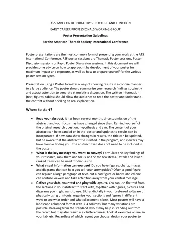 Where to start?  Read your abstract. It has been several months since submission of the