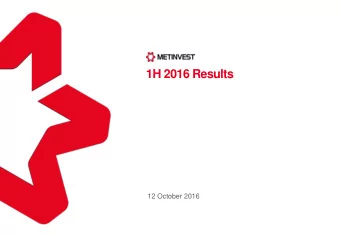 1H 2016 Results  12 October 2016  Disclaimer  This  document  and  its  contents  are  This