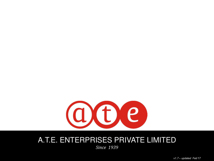 a t e enterprises private limited