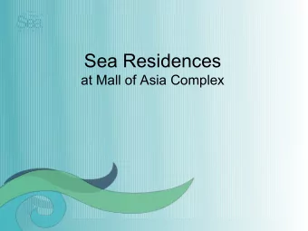Sea Residences  at Mall of Asia Complex  Find all the comforts of home at Sea Residences  your