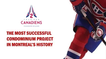 CONDOMINIUM PROJECT  IN MONTREALS HISTORY  TDC2 PRESS CONFERENCE: THURSDAY SEPTEMBER 17 TH ,