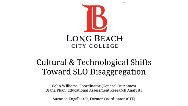 cultural technological shifts toward slo disaggregation