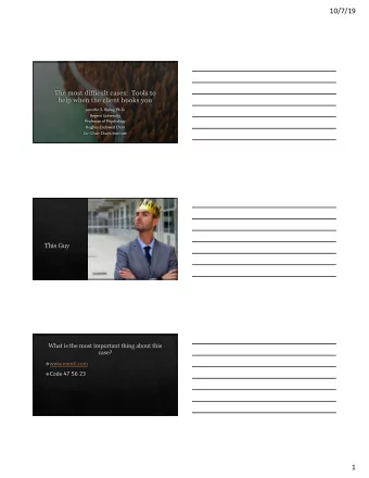 10/7/19  1  10/7/19  Assessment  Treatment Planning  Contingency Planning  Treatment Monitoring