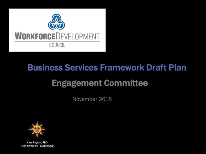 business siness services vices frame amewor ork k draf