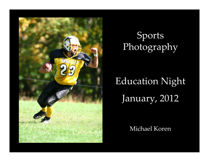 sports photography education night january 2012