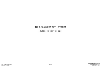 123 &amp; 125 WEST 87TH STREET  BLOCK 1218  |  LOT 124 &amp; 24  OGAWA DEPARDON ARCHITECTS  77
