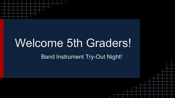 welcome 5th graders