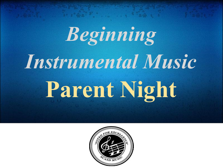 instrumental music parent night the music teachers