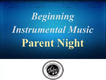 Instrumental Music  Parent Night  The Music Teachers  Lisa Bevan  (Band: MNE)  Carolyn Gardner