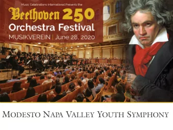 A V ALLEY Y OUTH S YMPHONY  Abo  bout  ut Music  ic Cele  lebr  bration  ations  MCI is a