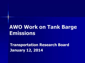 Emissions  Transportation Research Board  January 12, 2014  Americas Towing  Industry