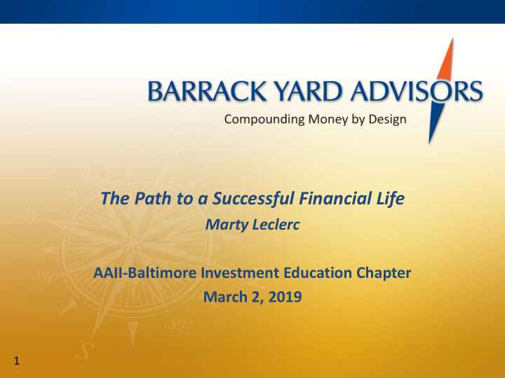 the path to a successful financial life