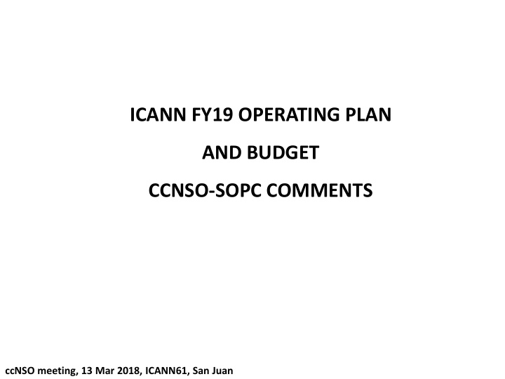 icann fy19 operating plan and budget ccnso sopc comments