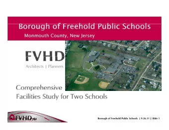 Architects | Planners  Borough of Freehold Public Schools  | 9.26.11 | Slide 1  Park Avenue