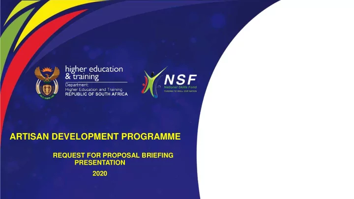 artisan development programme